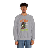 Skull Floral Crewneck Sweatshirt, Unisex Pullover Sweater, Halloween Apparel, Cozy Gift, Trendy Streetwear Printify
