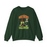 Skull Floral Crewneck Sweatshirt, Unisex Pullover Sweater, Halloween Apparel, Cozy Gift, Trendy Streetwear Printify