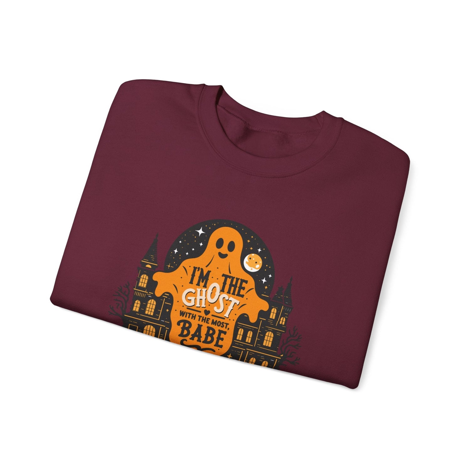 Unisex Halloween Ghost Sweatshirt - Spooky Vibes, Cozy Apparel, Perfect for Fall, Ghost Lover Gift, Halloween Celebration Printify