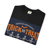 Halloween Skeleton T-Shirt, Trick or Treat Shirt, Spooky Fashion, Unisex Graphic Tee, October Festive Apparel, Halloween Gift Printify