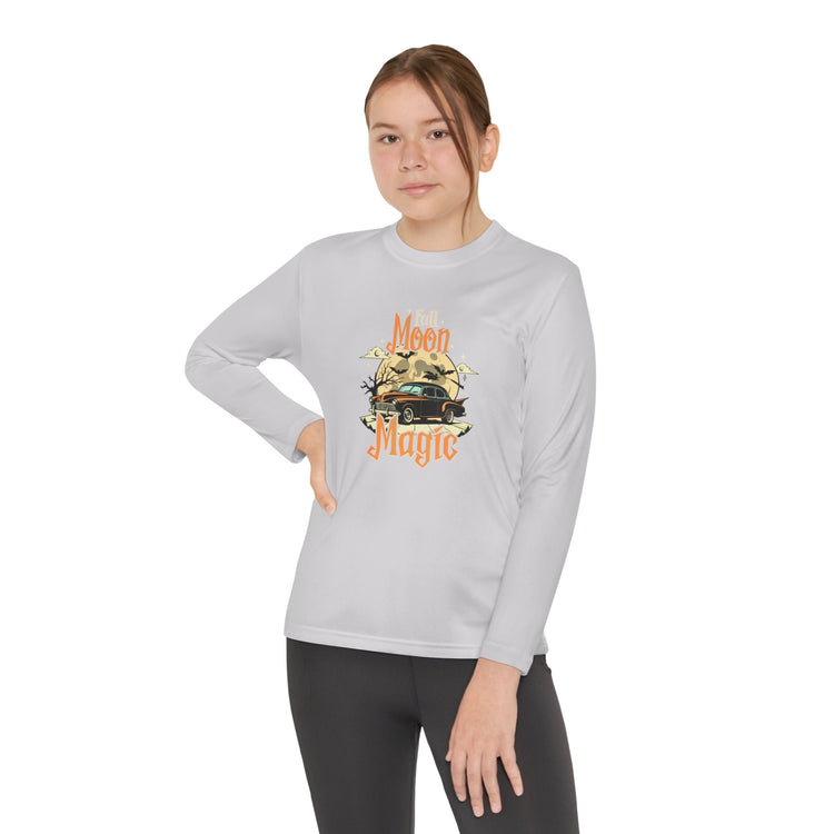 Youth Long Sleeve Competitor Tee - Vibrant Graphic Tee for Kids, Perfect for Casual Outings, Halloween, Parties, Everyday Wear, Unique [...] Printify