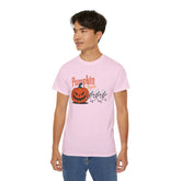 Halloween Skeleton Pumpkin Tee, Spooky Graphic Shirt, Unisex Fall Fashion, Halloween Costume Top, Fun October Apparel Printify