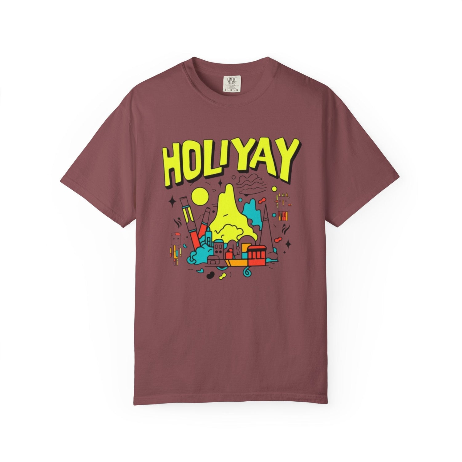 Holi-Yay Graphic T-Shirt, Fun Summer Tee, Unique Gift, Casual Wear, Birthday, Holiday Celebration, Unisex Apparel Printify