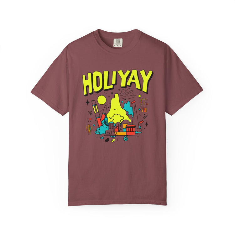 Holi-Yay Graphic T-Shirt, Fun Summer Tee, Unique Gift, Casual Wear, Birthday, Holiday Celebration, Unisex Apparel Printify