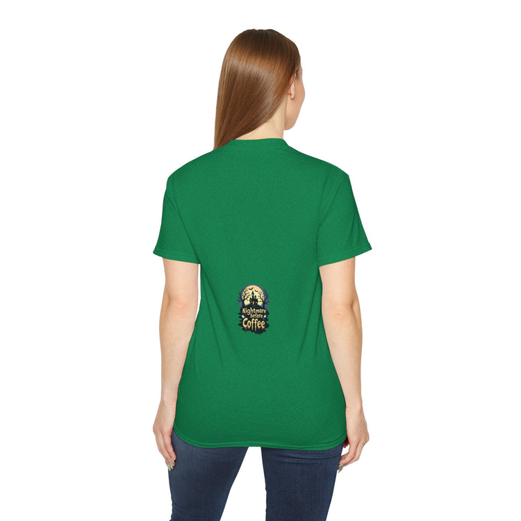 Nightmare Before Coffee Tee, Halloween T-Shirt, Coffee Lover Gift, Spooky Shirt, Unisex Graphic Tee, Autumn Apparel Printify