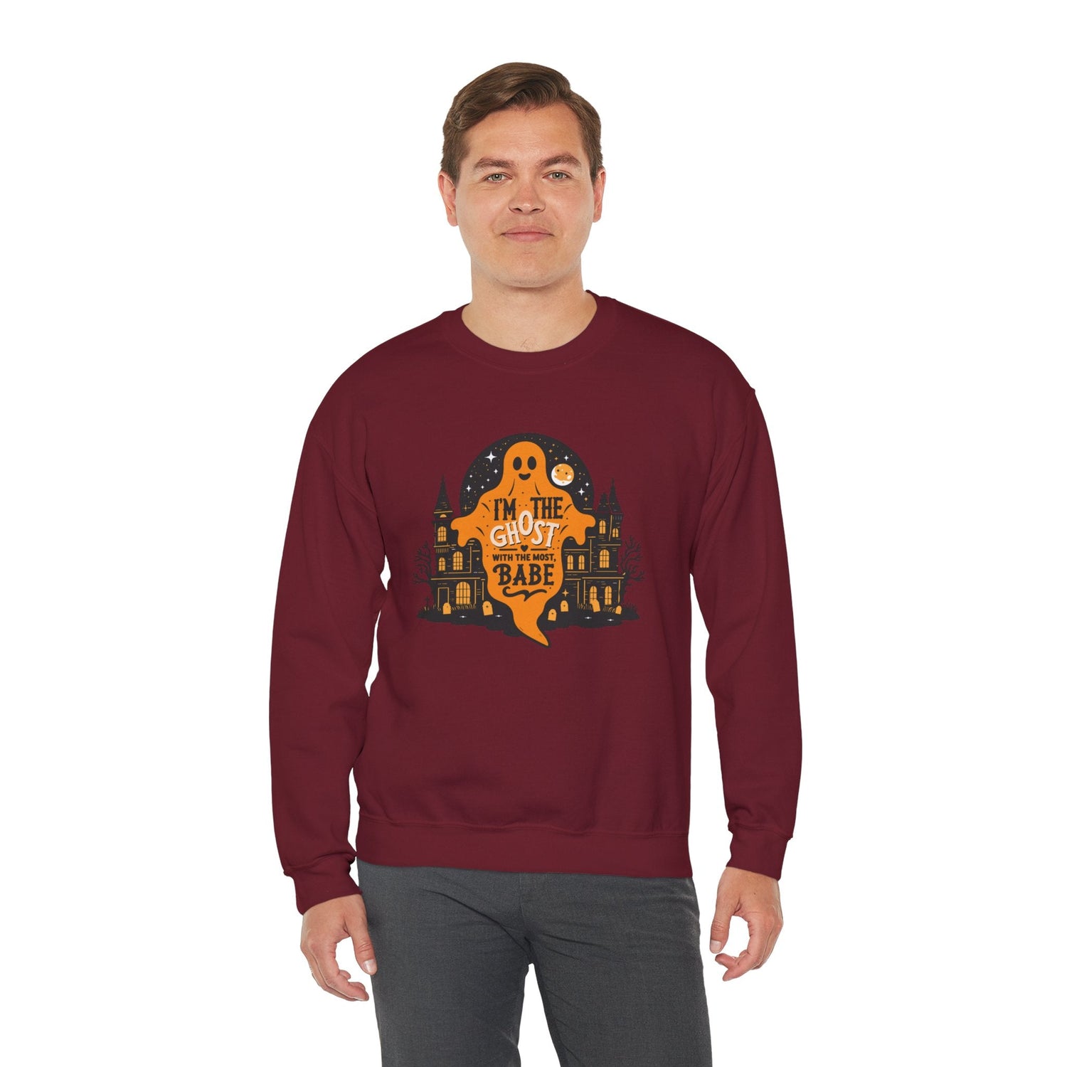 Unisex Halloween Ghost Sweatshirt - Spooky Vibes, Cozy Apparel, Perfect for Fall, Ghost Lover Gift, Halloween Celebration Printify