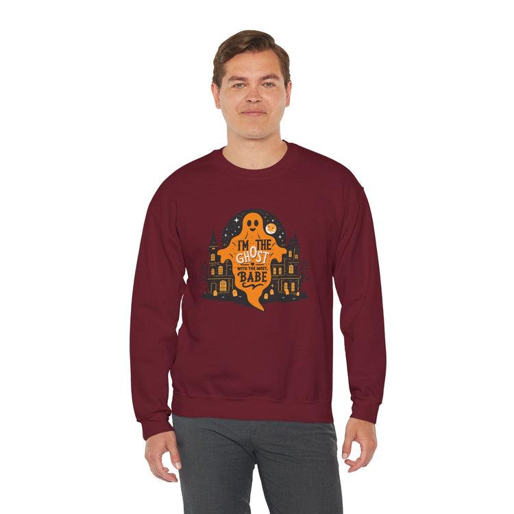 Unisex Halloween Ghost Sweatshirt - Spooky Vibes, Cozy Apparel, Perfect for Fall, Ghost Lover Gift, Halloween Celebration Printify
