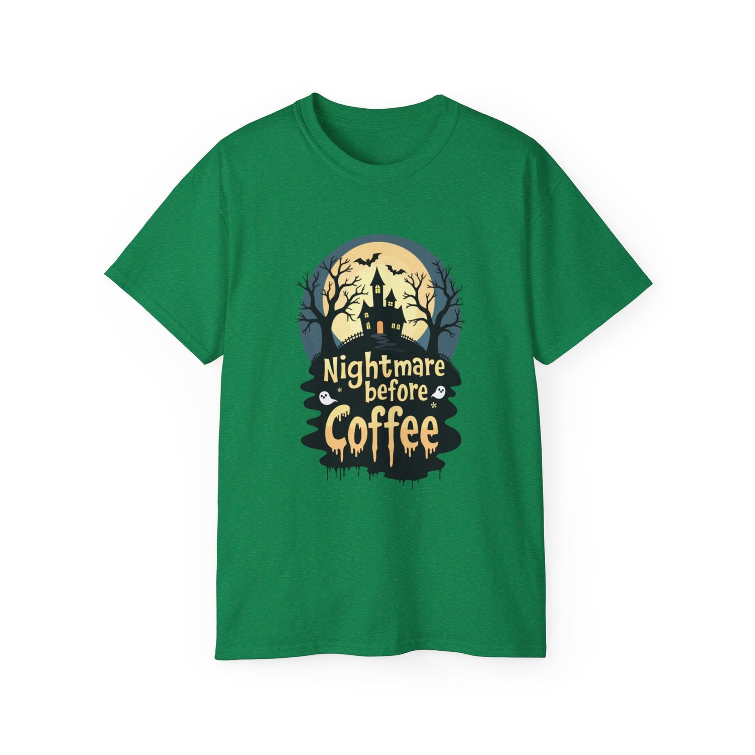 Nightmare Before Coffee Tee, Halloween T-Shirt, Coffee Lover Gift, Spooky Shirt, Unisex Graphic Tee, Autumn Apparel Printify