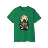 Nightmare Before Coffee Tee, Halloween T-Shirt, Coffee Lover Gift, Spooky Shirt, Unisex Graphic Tee, Autumn Apparel Printify