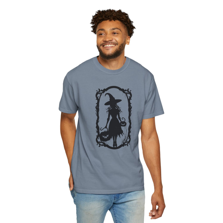 Witchy Garment-Dyed T-Shirt | Halloween Fashion Unisex Tee | Spooky Fall Apparel | Witch Costume Essential Printify