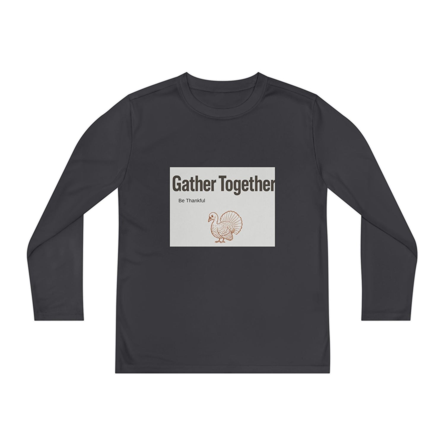 Thanksgiving Youth Long Sleeve Tee, Gather Together Shirt, Kids Long Sleeve Shirt, Family Celebration Apparel, Holiday Gift Printify