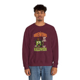 Skull Floral Crewneck Sweatshirt, Unisex Pullover Sweater, Halloween Apparel, Cozy Gift, Trendy Streetwear Printify
