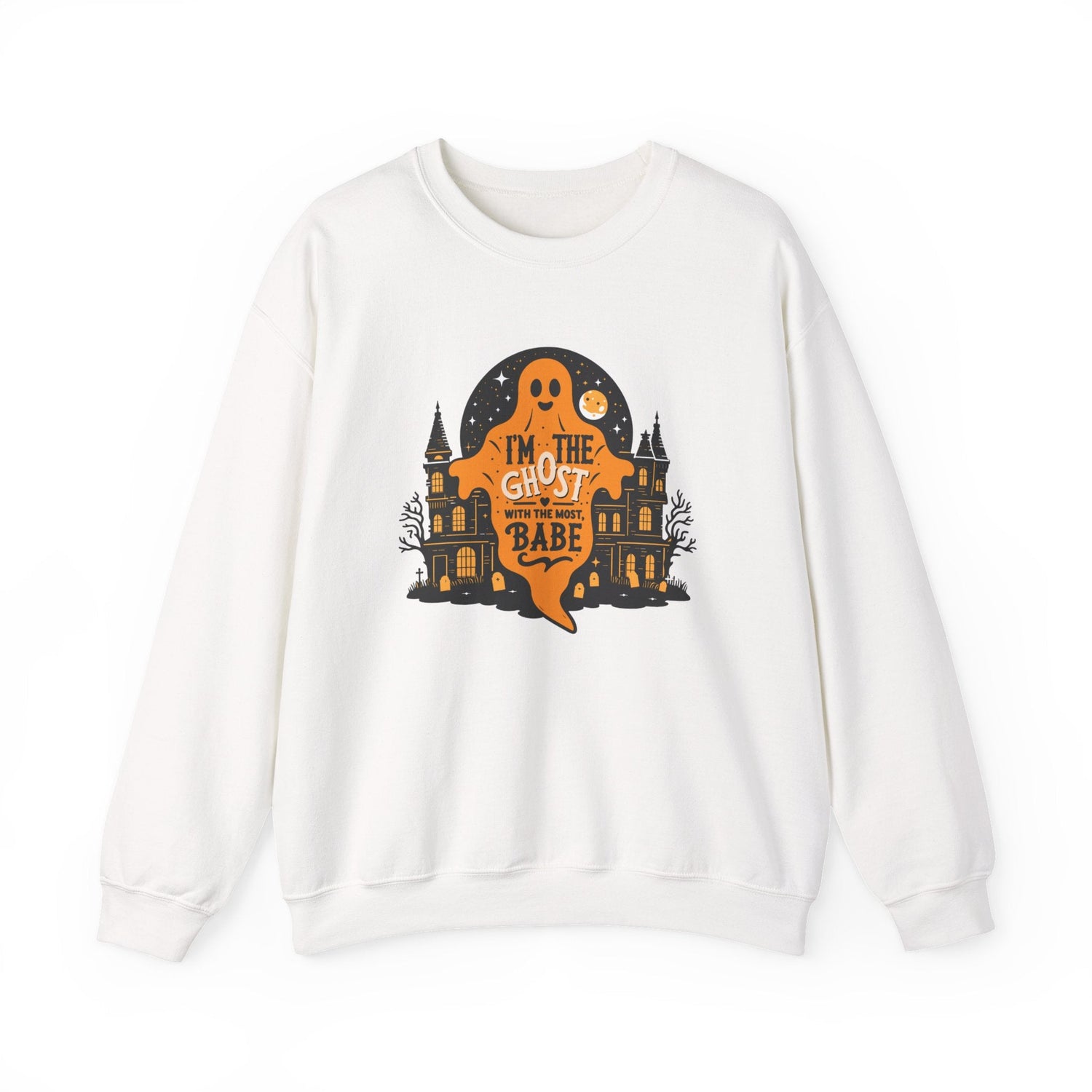 Unisex Halloween Ghost Sweatshirt - Spooky Vibes, Cozy Apparel, Perfect for Fall, Ghost Lover Gift, Halloween Celebration Printify