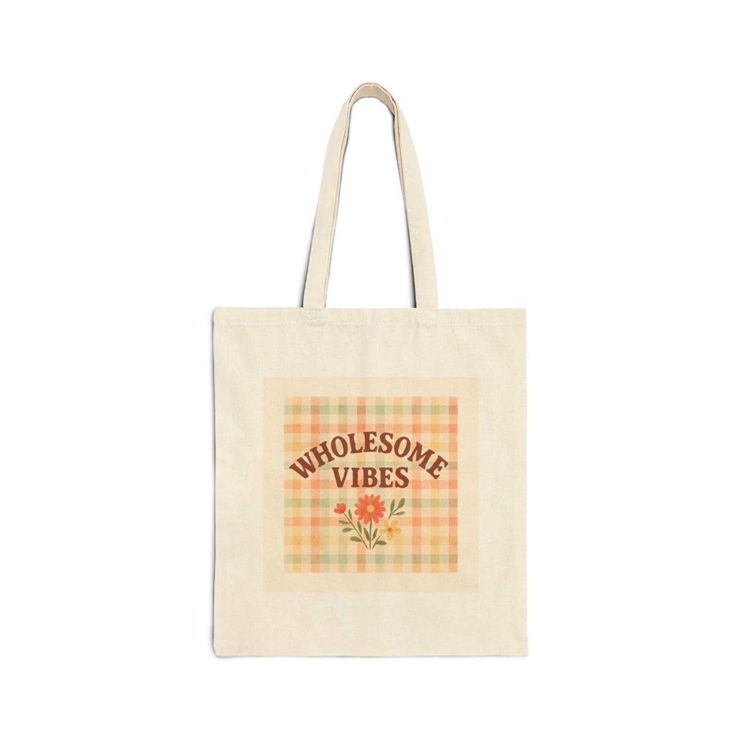 Flower Good Vibes Tote Bag Printify