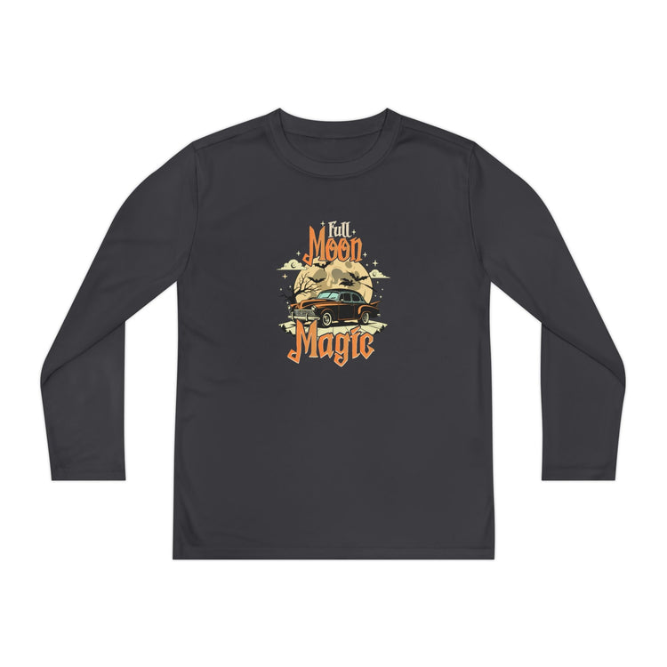 Youth Long Sleeve Competitor Tee - Vibrant Graphic Tee for Kids, Perfect for Casual Outings, Halloween, Parties, Everyday Wear, Unique [...] Printify