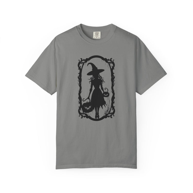 Witchy Garment-Dyed T-Shirt | Halloween Fashion Unisex Tee | Spooky Fall Apparel | Witch Costume Essential Printify