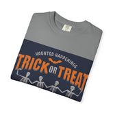 Halloween Skeleton T-Shirt, Trick or Treat Shirt, Spooky Fashion, Unisex Graphic Tee, October Festive Apparel, Halloween Gift Printify