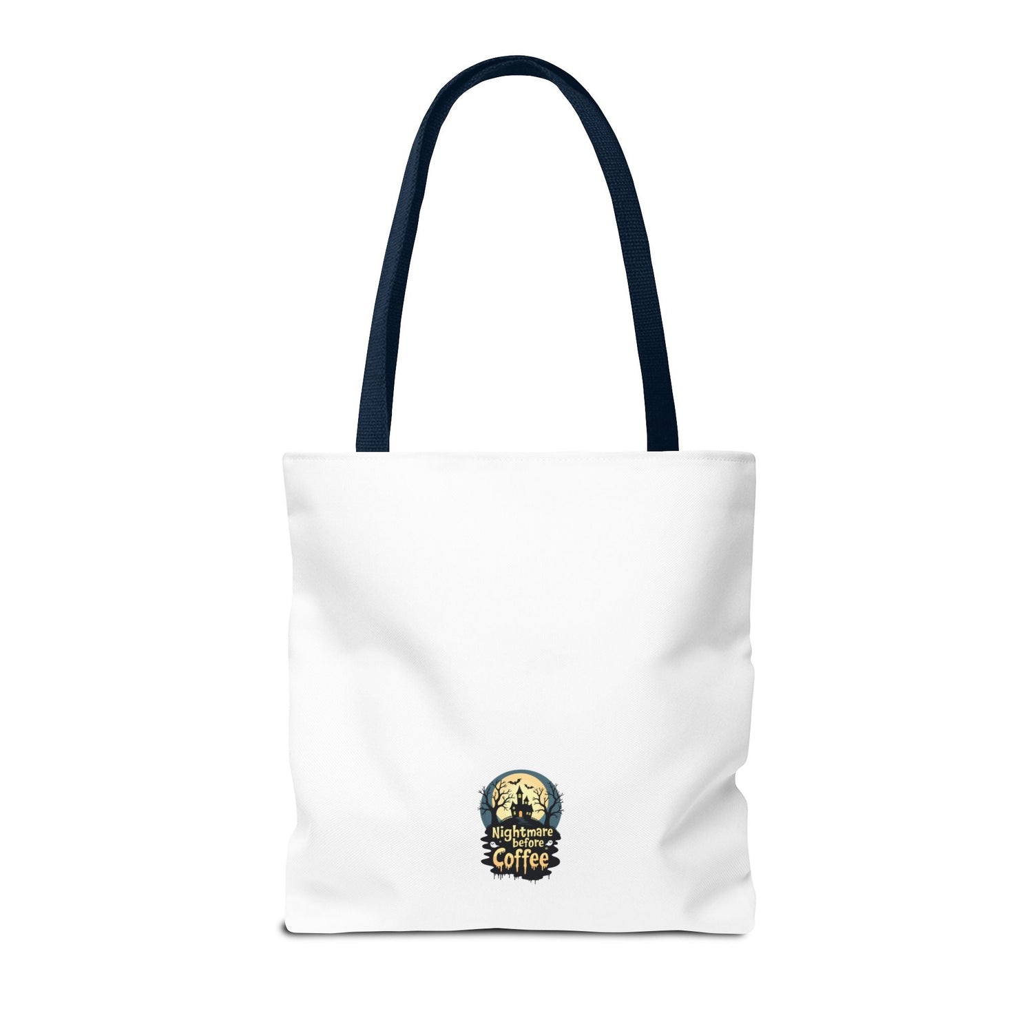 Nightmare Before Coffee Tote Bag, Halloween Tote, Spooky Drink Carrier, Gift for Coffee Lovers, AOP Design Bag Printify