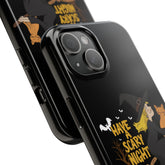 Halloween Phone Case, Tough Phone Cover, Scary Night Case, Witch and Cat Design, Perfect for Fall Printify