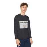 Thanksgiving Youth Long Sleeve Tee, Gather Together Shirt, Kids Long Sleeve Shirt, Family Celebration Apparel, Holiday Gift Printify