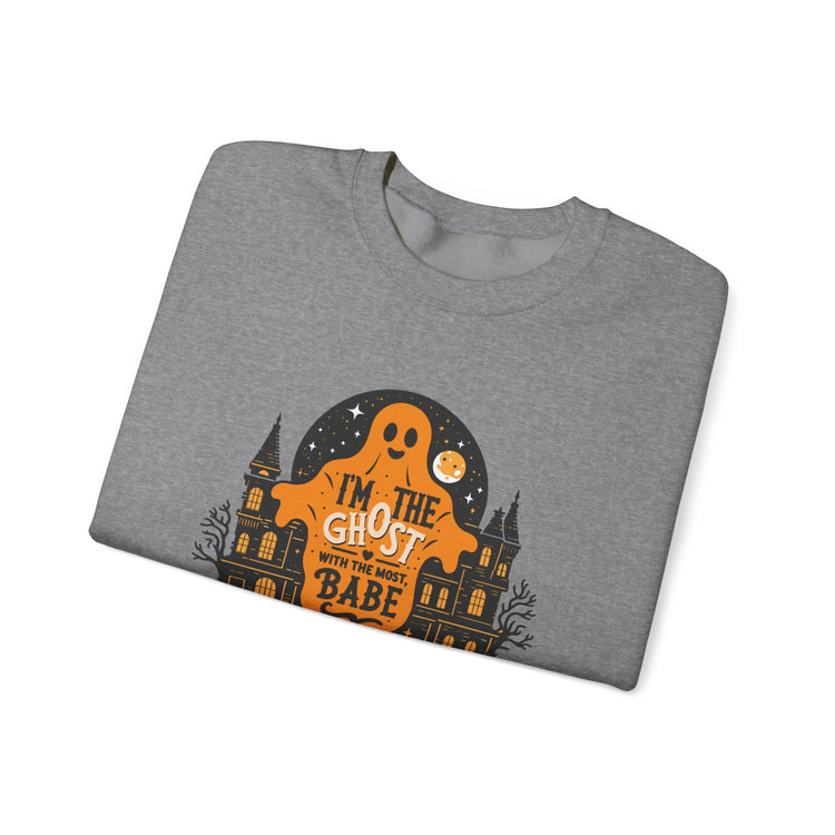 Unisex Halloween Ghost Sweatshirt - Spooky Vibes, Cozy Apparel, Perfect for Fall, Ghost Lover Gift, Halloween Celebration Printify