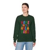 Home for the Holidays Crewneck Sweatshirt, Festive Sweater, Winter Apparel, Christmas Gift, Cozy Holiday Wear Printify