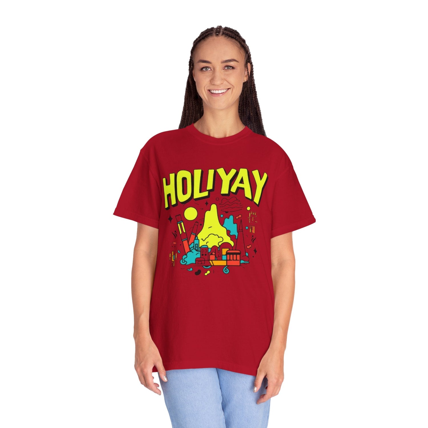 Holi-Yay Graphic T-Shirt, Fun Summer Tee, Unique Gift, Casual Wear, Birthday, Holiday Celebration, Unisex Apparel Printify