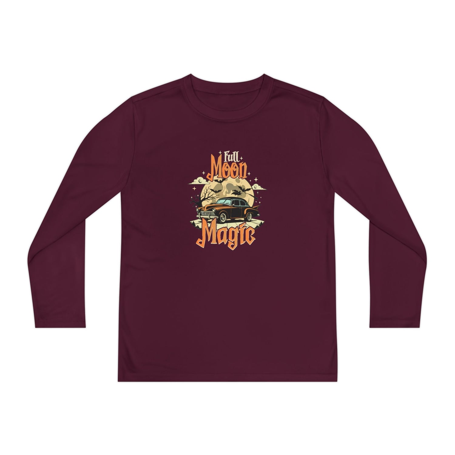 Youth Long Sleeve Competitor Tee - Vibrant Graphic Tee for Kids, Perfect for Casual Outings, Halloween, Parties, Everyday Wear, Unique [...] Printify