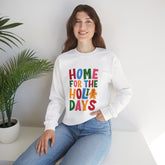 Home for the Holidays Crewneck Sweatshirt, Festive Sweater, Winter Apparel, Christmas Gift, Cozy Holiday Wear Printify