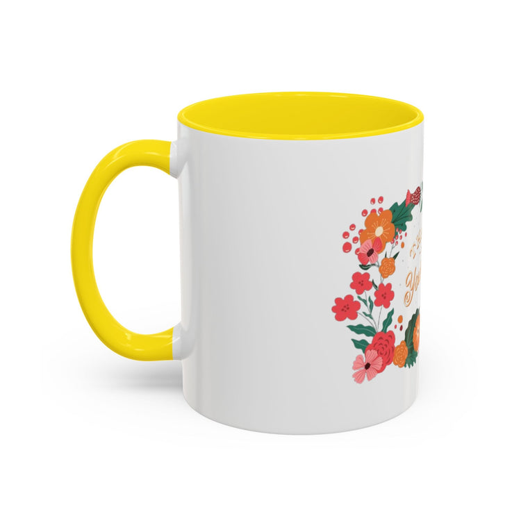 Floral Love Coffee Mug, Personalized Gift for Her, Wedding Favor, Inspirational Drinkware, Home Decor, 11oz, 15oz Printify
