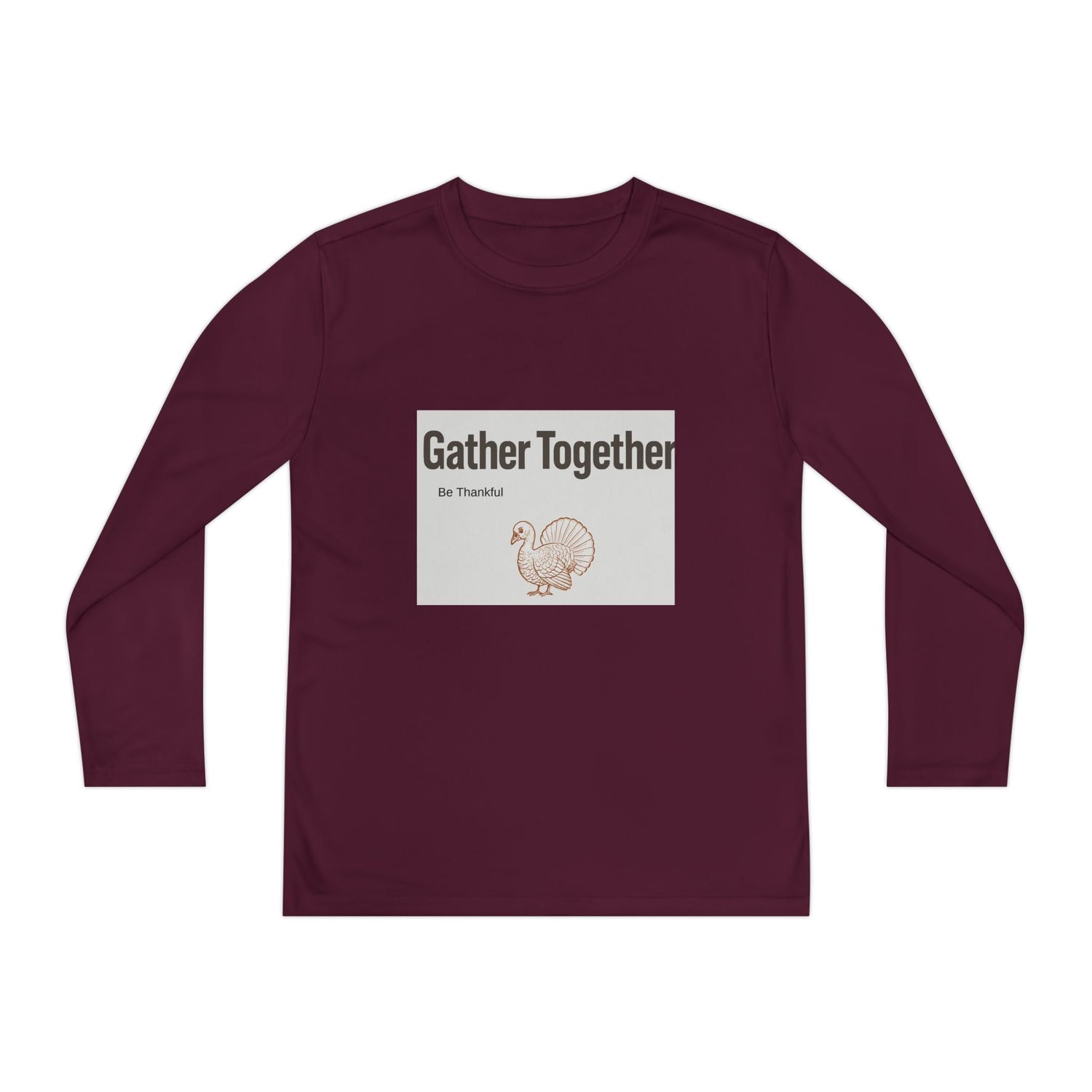 Thanksgiving Youth Long Sleeve Tee, Gather Together Shirt, Kids Long Sleeve Shirt, Family Celebration Apparel, Holiday Gift Printify