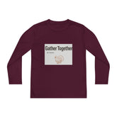 Thanksgiving Youth Long Sleeve Tee, Gather Together Shirt, Kids Long Sleeve Shirt, Family Celebration Apparel, Holiday Gift Printify