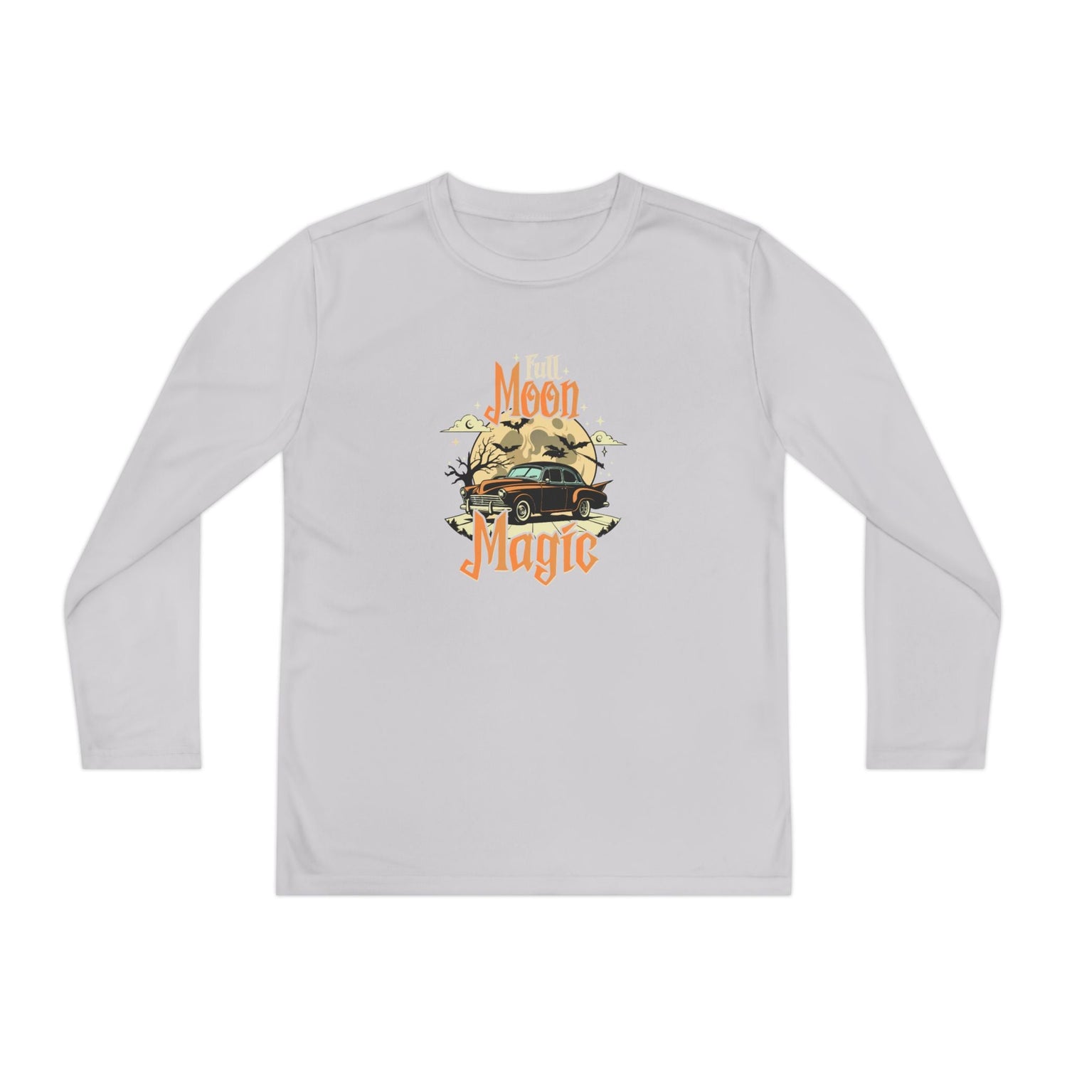 Youth Long Sleeve Competitor Tee - Vibrant Graphic Tee for Kids, Perfect for Casual Outings, Halloween, Parties, Everyday Wear, Unique [...] Printify