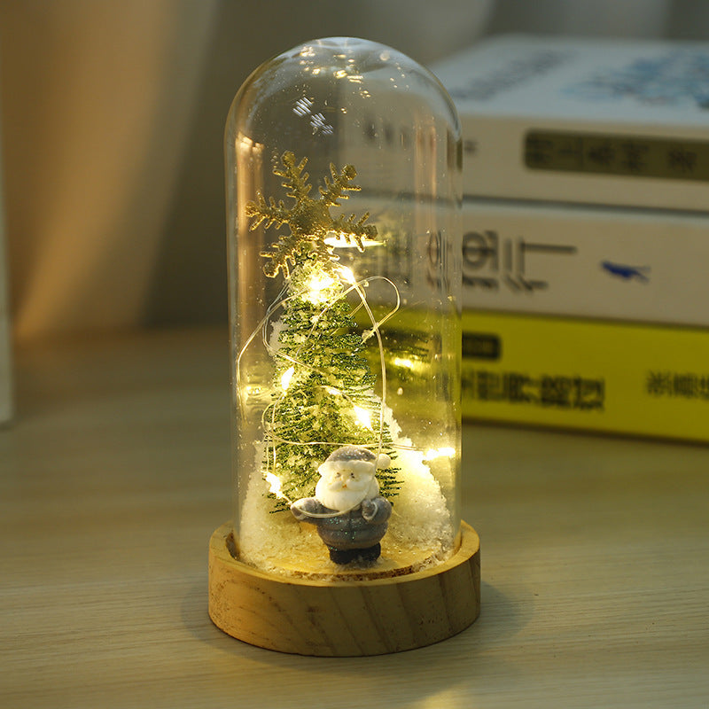 Christmas Small Night Lamp Mini Glass Cover My Store