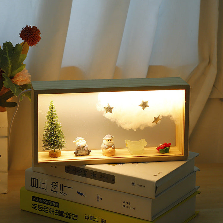 Christmas Small Night Lamp Mini Glass Cover My Store