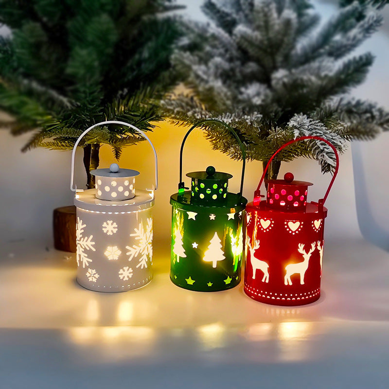 Christmas Candle Lights LED Small Lanterns Wind Lights Electronic Candles Nordic Style Creative Holiday Decoration Decorations My Store
