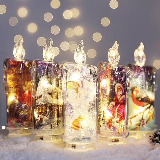 Christmas Transparent Electronic Candles Decorative Gifts My Store