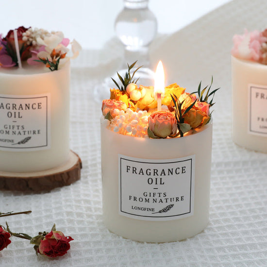 Dried Flowers Decor Romantic Candles My Store