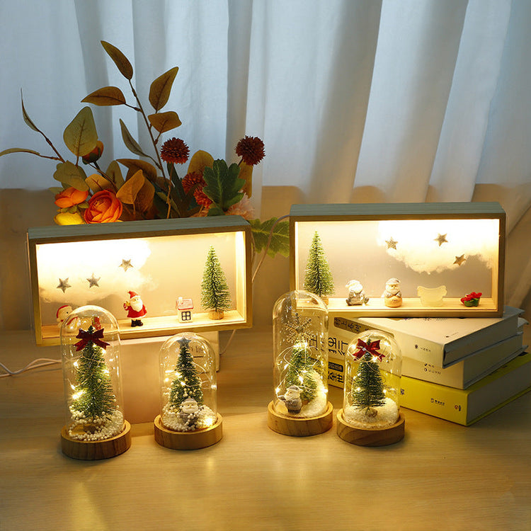 Christmas Small Night Lamp Mini Glass Cover My Store